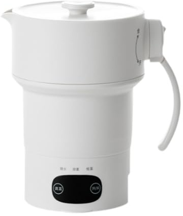 Qianly Portable Electric Kettle for Hot Water, Silicone Tea Maker for Camping And Office, stainless steel