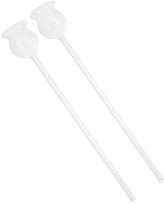 Veemoon 2 Stück Langer Nacken Trichter Chemie-Laborausrüstung Chemikalien Stammtrichter Pulver langstieliger Trichter Kolbentrichter Fülltrichter Experimentiergeräte langer Trichter Glas