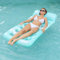 ZHODADA Matelas Gonflable pour Adultes, Gonflable de Piscine Large Matelas Bouee Piscine Hamac Matelas Piscine Gonflable Bouée Transat Piscine Portable pour Les Vacances à la Plage (Vert)