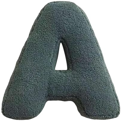 Cojín con letras de 30 x 38 cm, algodón, felpa, 26 alfabeto inglés, lavable, cojín de letras del alfabeto para habitación infantil, salón, sofá, cojín decorativo
