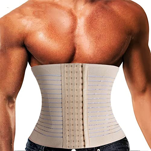 FXJJHDA da Uomo Allenamento in Vita Trimmer per Il Controllo della Pancia Shapewear Corsetto Cintura di Supporto Lombare Fitness Dimagrante Body Shaper