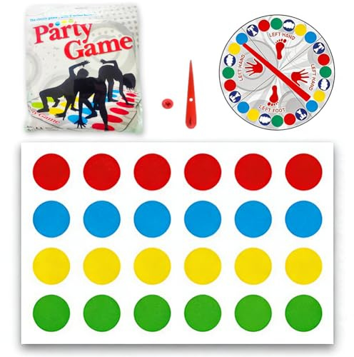 OZXVXZO Gaming Twister Gioco, Gioco di Gruppo con Pad, Family Floor Gioco di società, Giochi di abilità di Squadra, Adatto per Feste di Compleanno e Riunioni Interattivo Divertente per La Famiglia