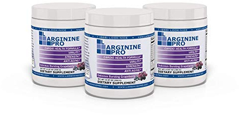 L-ARGININE PRO | 5,500mg L-Arginine Plus L-Citrulline 1,100mg Grape Powder Drink Mix Supplement for Increased Nitric Oxide Production