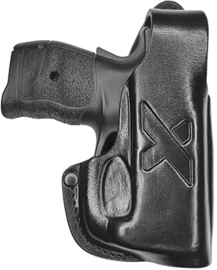 VlaMiTex B4 – Fondina in Pelle per Pistola al Peperoncino P2P PGS e Walther PGS (Umarex PDP) – Nero – Chiusura a Bottone Automatico per Destri – Adatta a Cinture fino a 4,5 cm