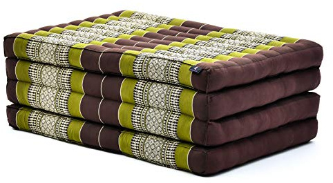 Leewadee Thai Faltmatratze 200 x 70 cm - Kapok Bodenmatte Futon Alternative für Schlafen Yoga Massage & Meditation