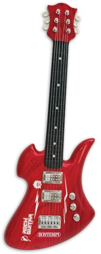 Bontempi Icom Bontempi 4815 Electric Rock Guitar with Sound Effects Red 24 4815