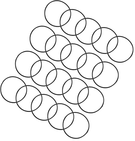 PATIKIL 31mmx29mmx1mm Nitrile Gomma O-Ring, 20 Pezzi Metrico Meccanico Sigillatura Guarnizione Rondelle di Tenuta Anelli per Acqua Idraulici, Nero