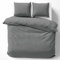 Cotton Castle Bettwäsche Bettgarnitur Bettbezug 100% Baumwolle 135x200 155x220 200x200 200x220, Farbe:Grau, Größe:200 x 200 cm
