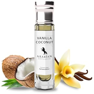 ARABIAN OPULENCE FR291 Vanilla Coconut Parfüm für Herren und Damen | Duftöl Bakka Ru Roll-On Parfüm | Langanhaltendes Parfüm für Männer und Frauen | Alkoholfreier Konzentriertes Parfum (6ml)