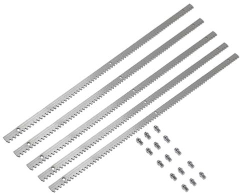 Acciaio Zincato Cremagliera Per Ingranaggi Con Bulloneria Di Montaggio, 5 X 1M Cremagliera 12MM Operatore Del Cancello Denti Binari Di Scorrimento Per Apricancello Scorrevole