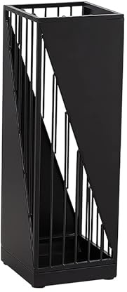GTEFSWS Umbrella Stands Modern Metal Umbrella Stand For Inside Entryway, Hollow-out Outside Umbrellas Rack Support, Umbrella Basket Organizer(Black)