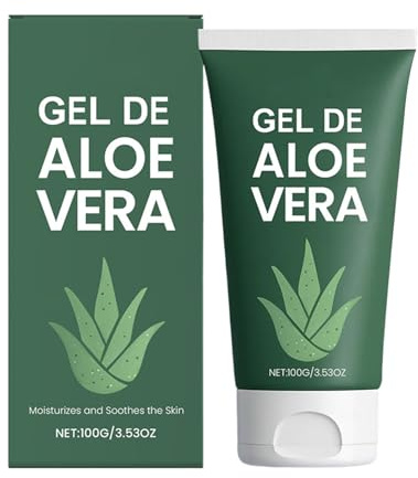 Zasdvn Gel facial hidratante – Cuidado hidratante calmante | 100 g Cuidado calmante para quemaduras solares | Para pieles secas y sensibles hombres mujeres maquillaje diario viajes afeitado al aire