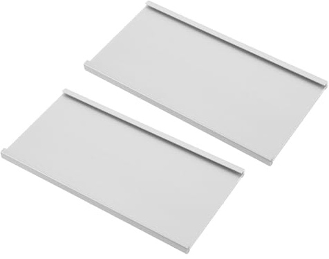 LOLIPPYY Porta Targhetta da Tavolo in Lega di Alluminio 8x16 Cm, Set 2 Pezzi con Installazione Adesiva e Sospesa, Targhetta per Postazione di Lavoro e Scrivania Ufficio, Superficie