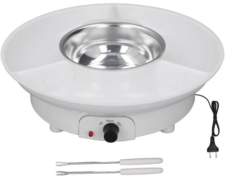 Gsycle Pentola Per Fonduta Elettrica, Set Per Fonduta Per Formaggio, Cioccolato, Controllo Della Temperatura, Macchina Per Fonduta Di Cioccolato, Con Forchette, Elettrodomestici