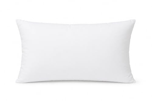 WDMT Imbottitura per cuscino, 30 x 45 cm, rettangolare, 320 g, imbottitura per cuscini decorativi, indeformabile e resistente, colore bianco