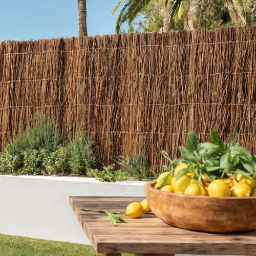 Nortene | Brezo Natural de Ocultación TRIOBRUC 1x3 m | Cerramiento Triple Capa con Geotextil | Alta Privacidad para Jardín, Terraza y Balcón