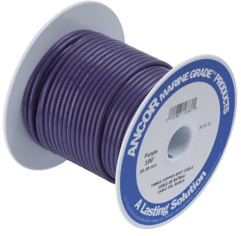 Ancor 639-104710 Marine Grade Cable Principal, Color Púrpura, 2,08 mm2, 30,5 M