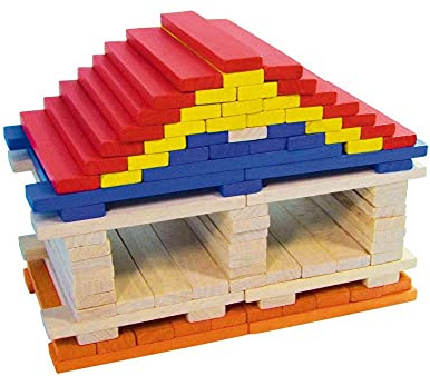 Vilac - Batibloc Classic 100 Planchettes en Bois Massif - Enfants 2 Ans+