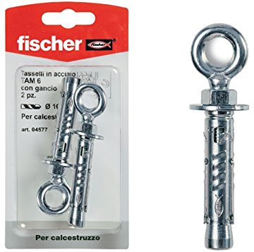 FISCHER - Tassello multiuso con occhiolo, Confezione da 2 pz, Variante: M8