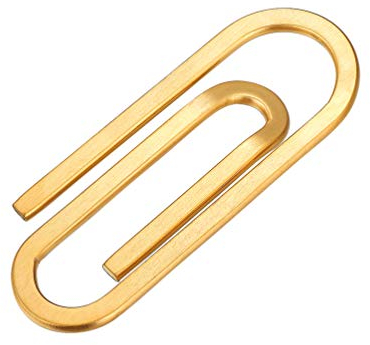 PROSTEEL Herren Geldscheinklammer Geldclip 18k vergoldet Büroklammer Geldklammer Personalisiert Metall Halter für Visitenkarte Kreditkarte Geldscheine Brieftasche Vatertag Neujahr, Gold