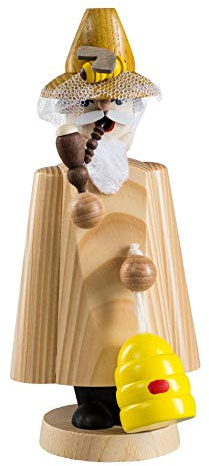 Richard Glässer Seiffen German Incense Smoker Beekeeper, Height 19 cm / 7 inch, Original Erzgebirge by Richard Glaesser Seiffen