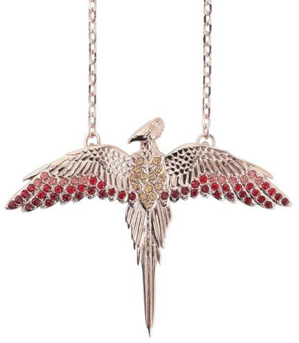 Official Harry Potter Sterling Silver Fawkes Necklace Embellished with Swarovski® Crystals by The Carat Shop