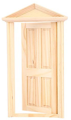 Miniature Wooden Door, Mini Wooden Door Doll House Accessories for Dollhouse Decoration for Kids Fairy Garden