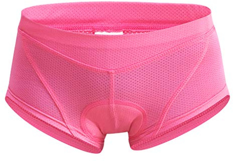 LOVIVER Short D'équitation pour Femme Culotte Respirante Rembourrée En Gel 3D Pantalon à Séchage Rapide, Rose, M