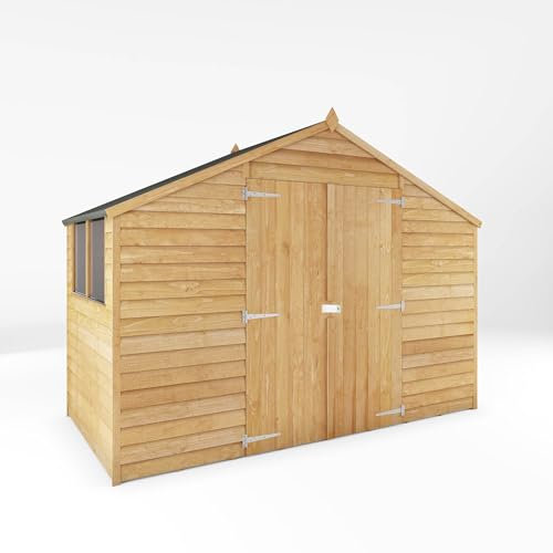 Waltons 10x5 ft Wooden Garden Shed, Overlap Apex, Double Doors, 2 Windows