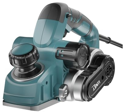 DNTI-7.1AMP electric hand planer for wood Planer depth 4 mm Electric Hand held Planers for Woodworking 3-1/4 Inch corded Planer Wood Chamfer DIY Smooth Finish Carpentry Tool (58219-4MM)