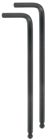 QUARKZMAN 2Pcs Llave Hexagonal de Cabeza Esférica de 5mm en Forma de L, Llave Hexagonal Métrica de Brazo Largo, Acero de Cromo Vanadio, Color Negro