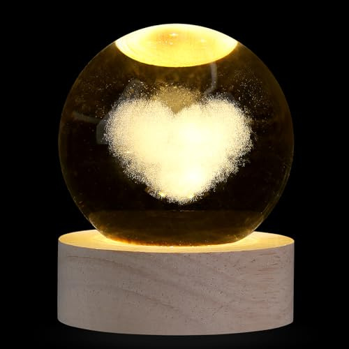XIANNVXI Herz-Kristallkugel-Herz-Briefbeschwerer, romantische Geschenke für Paare, Hochzeitsgeschenke für Paare, nachdenkliche, bedeutungsvolle Freundin, Geburtstagsgeschenke