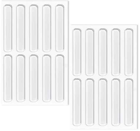20 Piezas Parachoques para Muebles, 6,3 cm Almohadillas de Silicona para Puertas de Armarios, Tiras Adhesivas de Parachoques para Protectores de Muebles, Puertas, Cocina, Cuarto de Baño