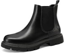 QUEEN HELENA Stivaletti Chelsea Casual Stivali Bassi Donna X31-214 (Nero, Sistema Taglie Calzature EU, Adulto, Donna, Numero, Media, 39)
