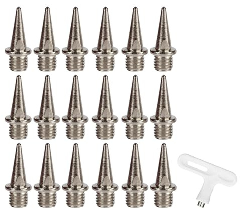 drburpily 100 Uds. Picos Antideslizantes para Cross Country para Zapatillas de Pista, Agarre Fuerte y Amplia aplicación, Picos para Correr de Acero Inoxidable