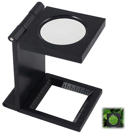 Trådmätare med 10 x, mini fällbart förstoringsglas fällbart förstoringsglas stående förstoringsglas bord trådmätare förstoringsglas 10 x fack stående förstoringsglas lä med skala för arbete