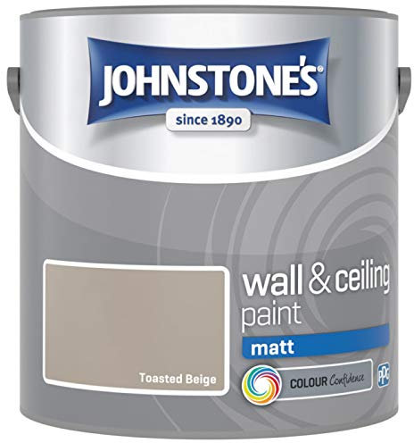 Johnstones No Ordinary Paint Water Based Interior Vinyl Matt Emulsion Toasted Beige 2.5 Litre