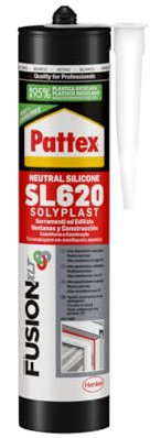Pattex SL 620 Serramenti ed Edilizia, Sigillante neutro elevate prestazioni, Silicone sigillante ad asciugatura rapida per interni ed esterni, Colla per Legno e altri materiali, 1 Cartuccia da 300 ml