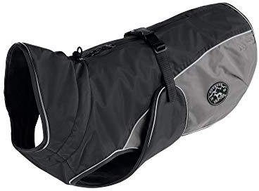 HUNTER Hundemantel UPPSALA COZY, Farbe: anthrazit/rot, wasser- und windabweisend, wärmendes Innenfutter, reflektierend, optimaler Komfort, waschbar bei 30 °C, für kalte Tage, Größe: 30