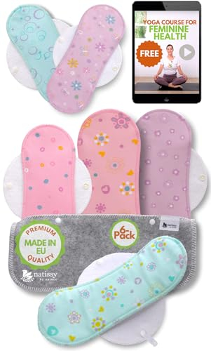 Waschbare Binden bio Baumwolle; 6-Pack (Größe S+M) MINI Stoffbinden waschbar MADE IN EU; wiederverwendbare Binden Waschbar; Waschbare Stoffbinden für Menstruation; Baumwollbinden Damenbinden waschbar