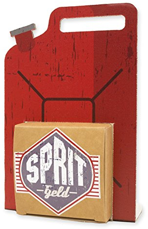 itenga Geldgeschenk oder Gastgeschenk Verpackung Benzinkanister Spritgeld aus Karton 15x10cm