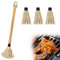 Barbecue Basting Brushes, YFWOOD Grill Basting Mop 18inch/45.7CM Wooden Long Handle with 3 Extra Replacement Heads for BBQ Grilling Smoking Steak