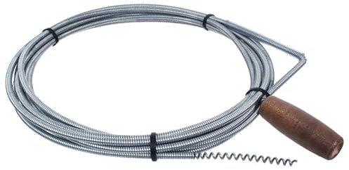 NAJDER Furet Déboucheur de Tuyau Professionnel avec Manivelle 5mm x 5m, Spirale de Nettoyage de Tuyaux, Débouchage Canalisation, Sonde de Debouchage pour Évier de Cuisine, Baignoire