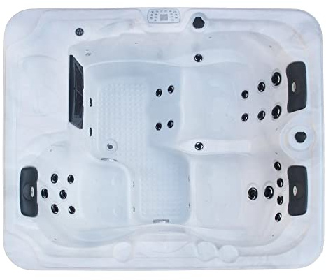 Hidromasaje Exterior Oasis Blanco – con Cubierta y Varillas – Dimensiones 208 x 175 x 90 cm – 30 chorros de Masaje, Bluetooth – Sistema de Audio, hidromasaje SPA para 3 Personas