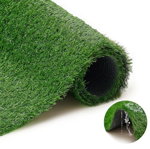 TAPISO Canyoo Gazon Synthétique Extérieur au Mètre Tapis Gazon Pelouse Artificielle Terrasse Balcon Jardin Vert Résistant aux Intempéries Épaisseur 30 mm 133 x 100 cm