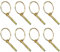 8 PCS Heavy Duty Lynch Spring Pin Assortment Kit,Round Linch Pins for Tractors, Trucks, Lawn Mowers (6mm)