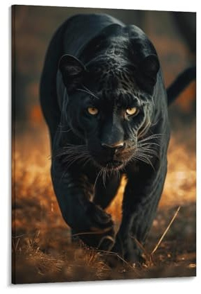 DHBANEIOK Pantera negra Cuadros En Lienzo Decoracion De Pared Modernos Mural Para Salon,Dormitorio,Baño,Comedor 24x36inch(60x90cm)