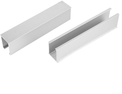 Kit de rail de montage pour panneau solaire en alliage d'aluminium avec pince d'extrémité et pince centrale pour installation sur toit plat, vis et patins en caoutchouc (lot de 3 (pour 35 mm)