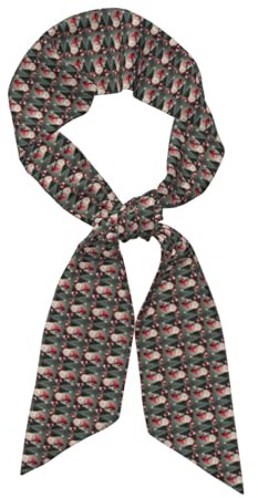 FGPkjh jul traditionell tomte tryck hals scarfs bandanas halsduk huvud halsdukar för kvinnor lätt vår halsduk