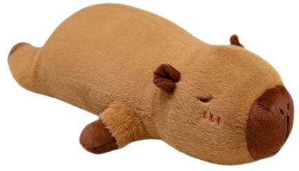 Capybara kramkudde – lång plysch-ryggkudde | mjukt sidobenstöd för att , 500 G | Den mysiga djurkroppskudden erbjuder idealisk komfort för barns sovrumsdekoration